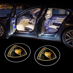 2pcs Car LED Door Welcome Light Projector, Ghost Shadow Lamp for Lamborghini Urus Lp570 Lp610 Urus Lp700 770 Gallardo Aventador