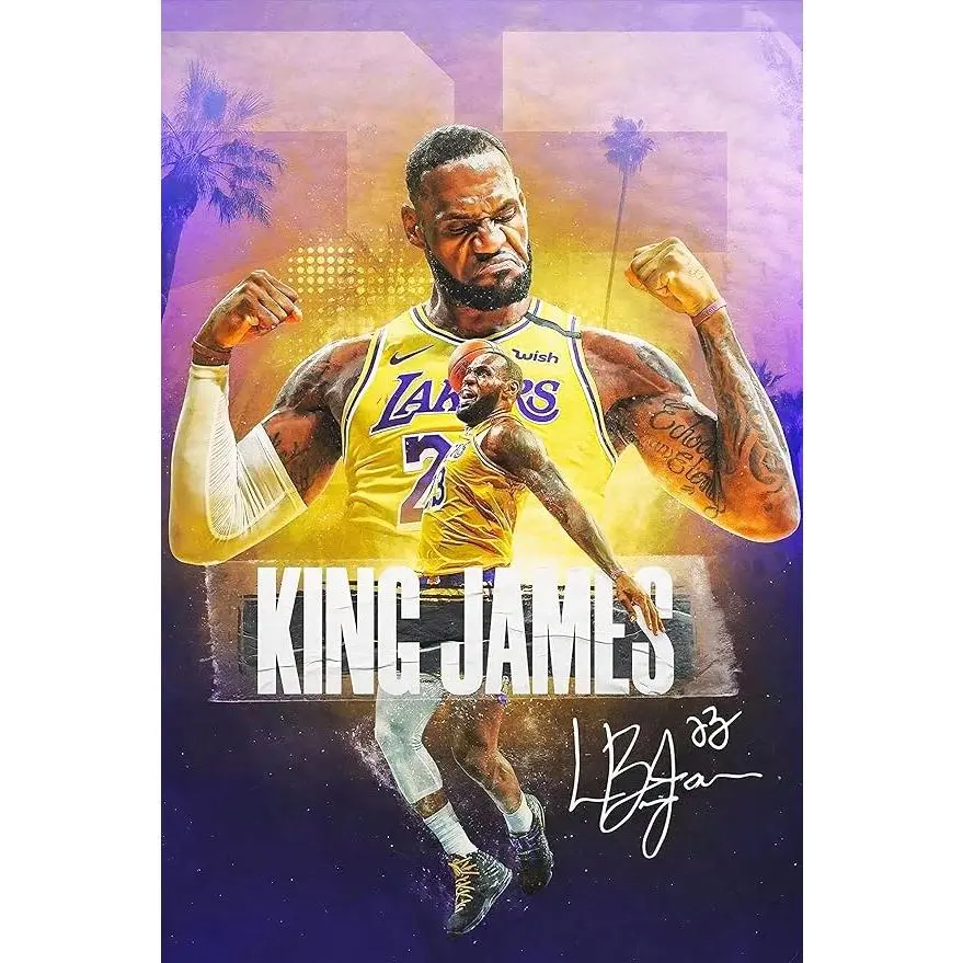LeBron James Basketball Star Art Sports Posters Home Decor Kids Room Wall Art Prints Friends Colleagues Gifts