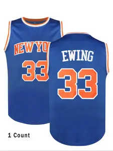 Men's Letter & Number Embroidery Vintage Basketball Jersey, Loose Casual Breathable Basketball Vest, Basketball Clothing for Sports Training Competition