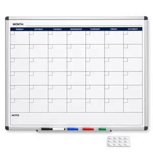 Large Dry Erase Calendar for Wall – 36"x48" Undated Monthly Planner Whiteboard, Stain-Free Laminated Surface, Premium Adhesive Included, Reusable Wall Calendar for Home Office Classroom