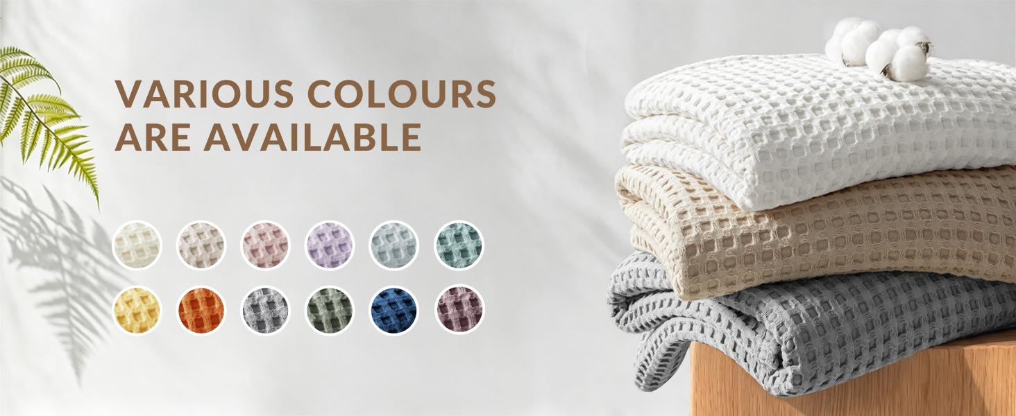 Exclusivo Mezcla 100% Cotton Waffle Weave Throw Blanket - Breathable Soft, Skin-Friendly Cozy Layer for Bed/Couch, Multi-Colors Home & Travel Premium Textured Lightweight Bedding Throw, Throw Blankets, Multi-Size Exclusivo Mezcla 100% Cotton Waffle Weave Throw Blanket - Breathable Soft, Skin-Friendly Cozy Layer for Bed/Couch, Multi-Colors Home & Travel Premium Textured Lightweight Bedding Throw, Throw Blankets, Multi-Size
