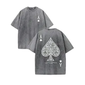 230g Washed Cotton Unisex T-Shirt - Dual-Sided GROW THROUGH IT & Floral Print, Retro Vintage Loose Fit Short Sleeve Top for Men & Women, Spring Summer Casual Wear boyfriend tees