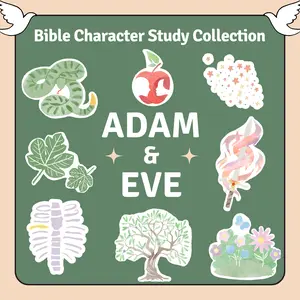 Adam & Eve | Bible Character Study | Transparent Bible Stickers