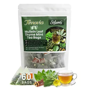 Herbal Lung, Liver, and Kidney Detox Solumis Tea – Chrysanthemum leaves, peppermint, mulberry leaves, licorice; 8 hand-picked herbs for lung cleansing and phlegm elimination; 60 tea bags; natural, healthy relief for breathing everyday