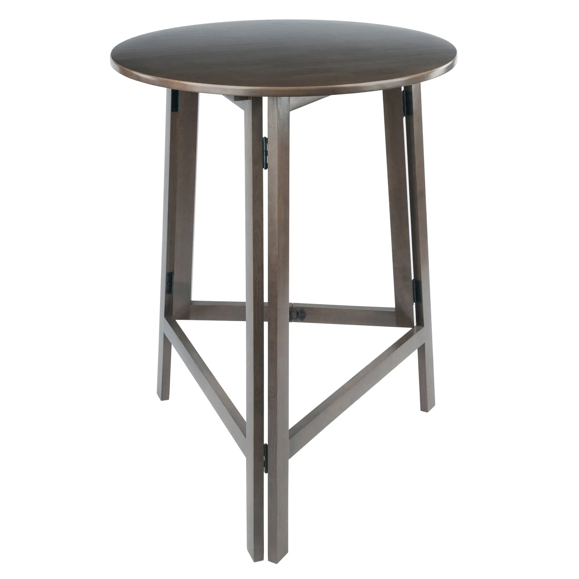 Winsome Torrence Foldable High Table, Oyster Gray, Solid wood