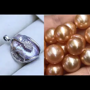 Pearl pendant+[live opening] Min 1 Rose Gold Queen Edison pearl as gift