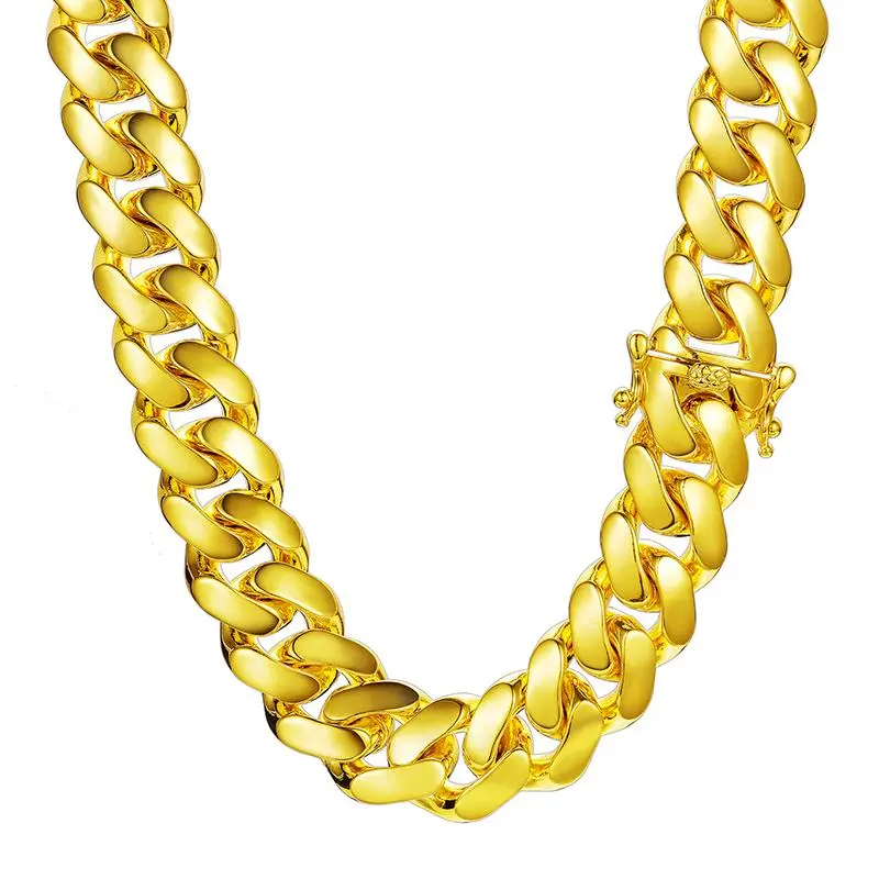 Miami Cuban Chain Necklace for Men New 2026 Hip Hop Design | Ultra Heavy Iced Out Pendant | Hipster Street Style Fine Jewelry for Daily Bling