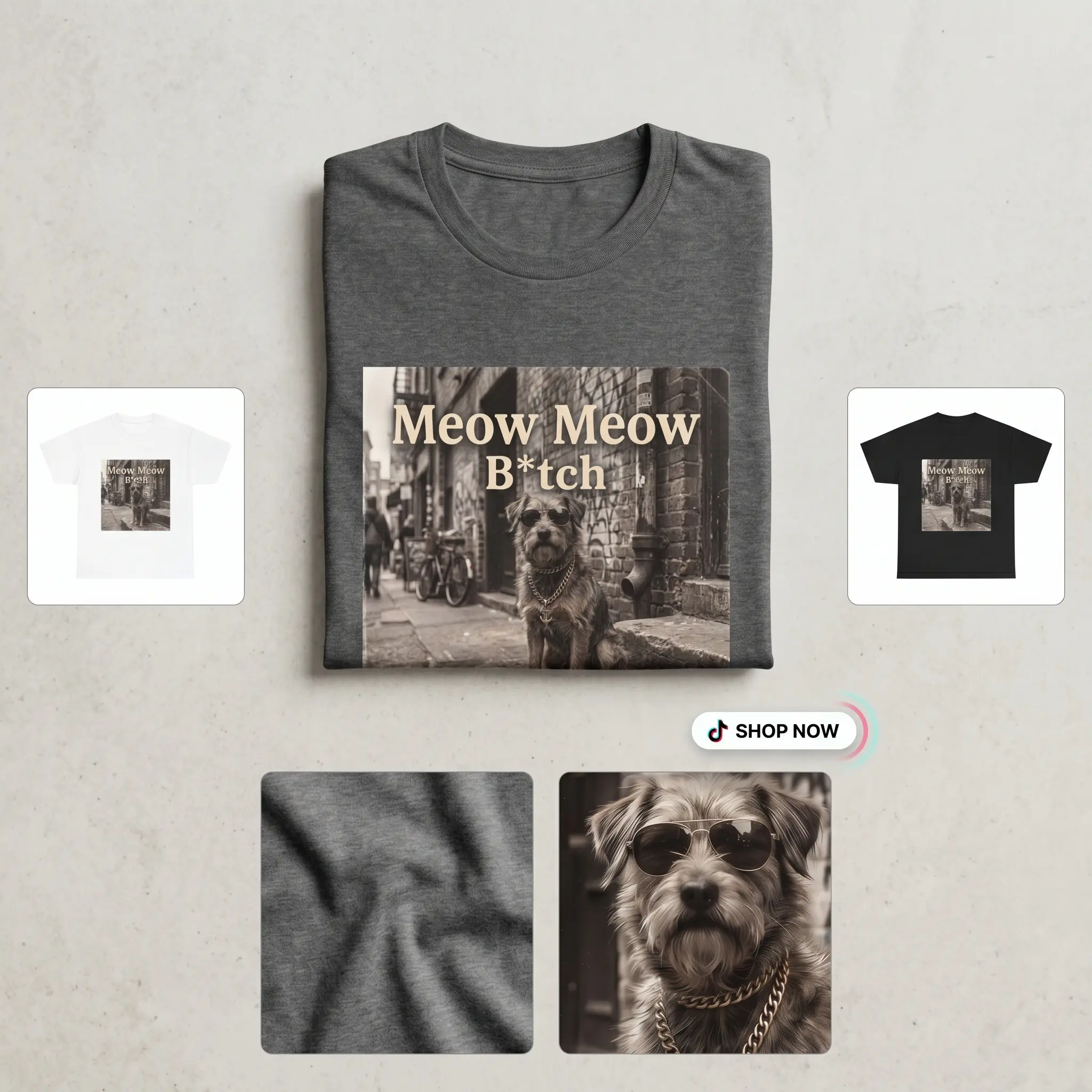 Meow Meow b*tch T-Shirt Funny Awesome Graphic Tee