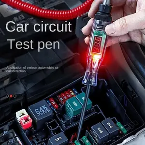 Digital Automotive Circuit Tester, 6-24v Dc Car Voltage Test Pen, LED Display, Spring Wire, Dual-Direction Probe, Diagnostic Tool