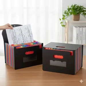 13 25 Pocket Expanding File Folder Organizer. Heavy Duty Accordion File for Office School Travel. Secure Document Storage with Classification. Perfect for Daily Use and Travel Organization.