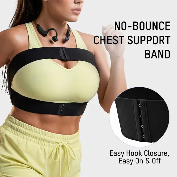 SHECURVE No-Bounce Chest Support Band for Large Busts High Compression Sports Bra Strap with Detachable Straps for Gym & Daily Wear