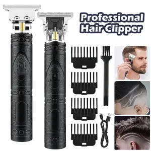 1-Pack Professional Titanium Alloy Hair Clipper Kit - USB Rechargeable, Cordless, 4 Guide Combs, Ultra-Sharp Blade for All Hair Types, Travel-Friendly Grooming Set Adjustable Lightweight