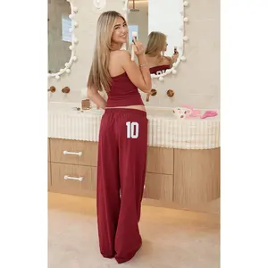 Flo Burgundy Wide Leg Pants