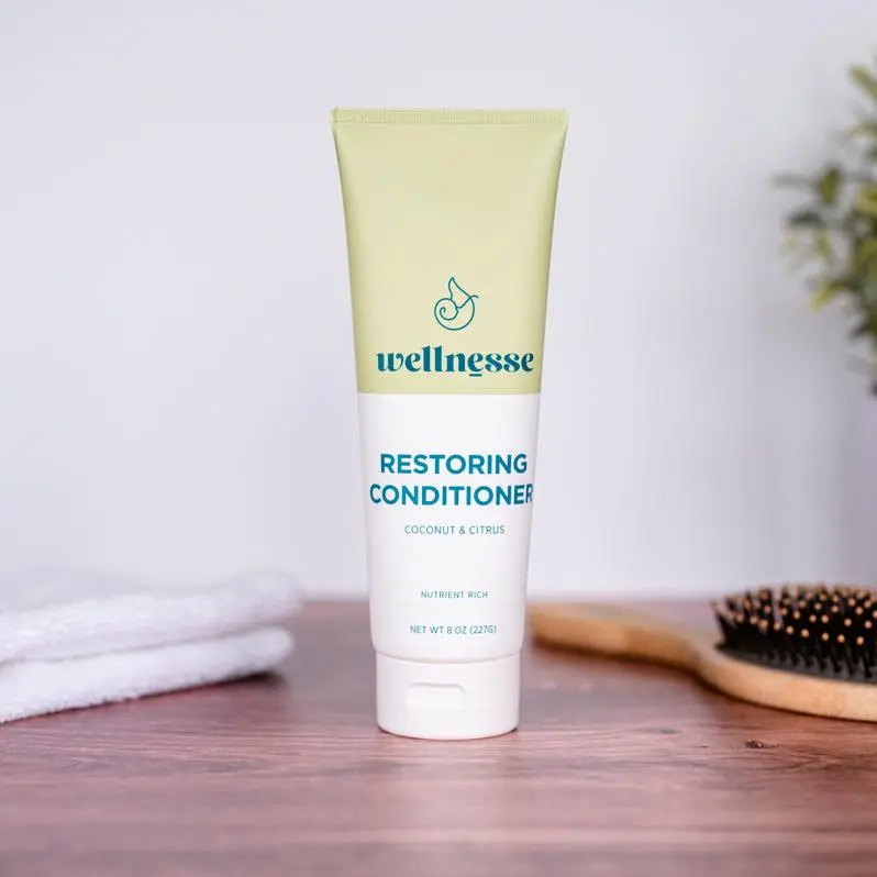 Wellnesse | Restoring Conditioner - Coconut & Citrus Formula - Haircare Cleanser with Oil - 8oz Tube