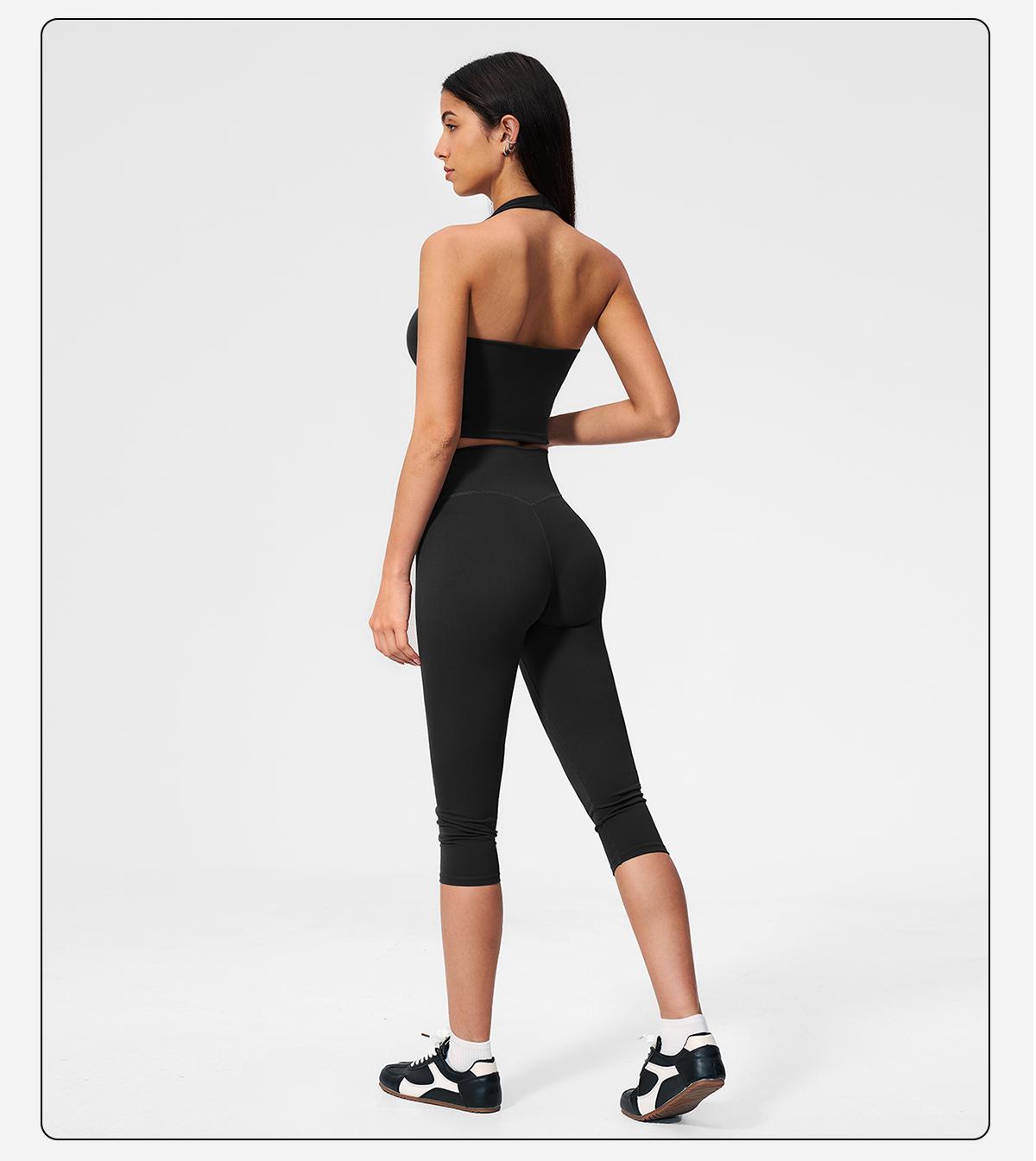 MFVIM Women’s halter V-neck yoga set — high-waisted, thigh-lifting fitness leggings; seamless, quick-dry running two-piece set with a second-skin feel,travel essentials,camping essentials,back to school,back to school haul