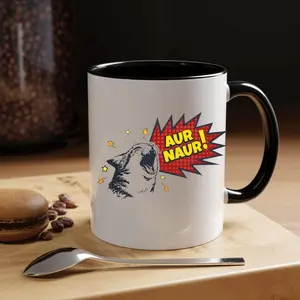 Aur Naur Cat Mug – Funny Cat Coffee Mug, Cute Meme Cat Cup, Viral Humor Mug, Cat Lover Gift, Aesthetic Coffee Mug