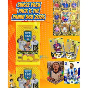 [1x Single Pack Panini 365 2026] Panini Adrenalyn XL 365 2026 Football Player Cards 25/26 (6 Cards Pack)