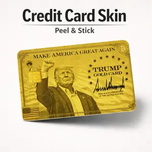 Funny Trump Gold Card-Credit Card Skin Sticker, Ultra-thin Waterproof Scratch Resistant Card Art Stickers Adhesive Vinyl Decal, Waterproof Durable Sticker