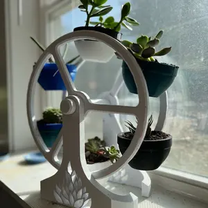 Stationary Ferris Wheel Succulent Holder. Decor