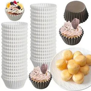 1000pcs Mini /coffee Cake Paper Cups, Oil-Proof Sipper Baking Cups, Bakeware, Ideal for Thumb Bread, Holiday Party Baking Tools