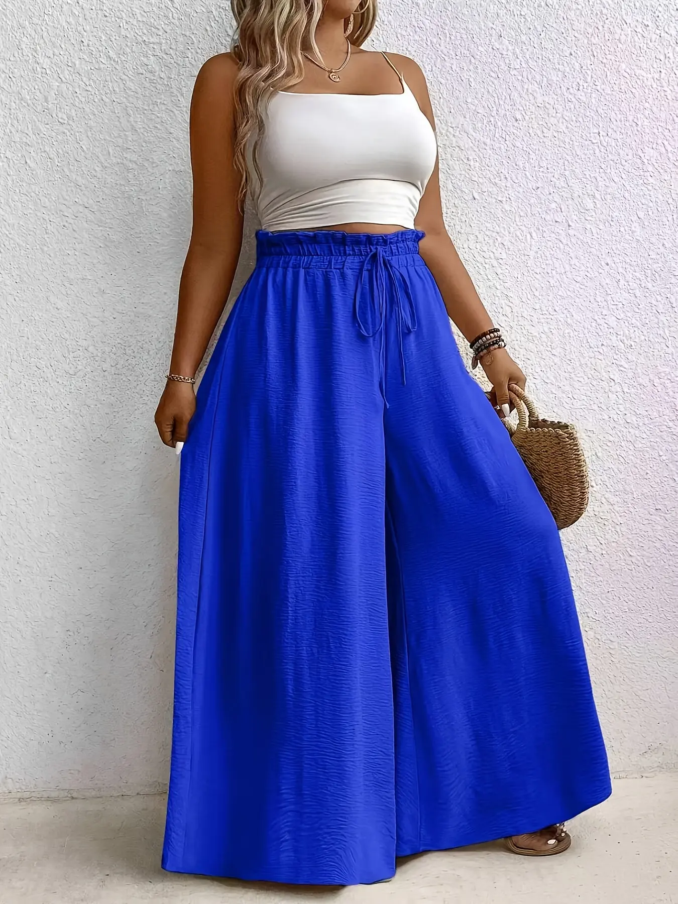 green emerald velvet dress Hana Wide Leg Dress Pants main image 1