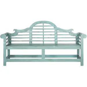 Arched Garden Bench in Beach House Blue