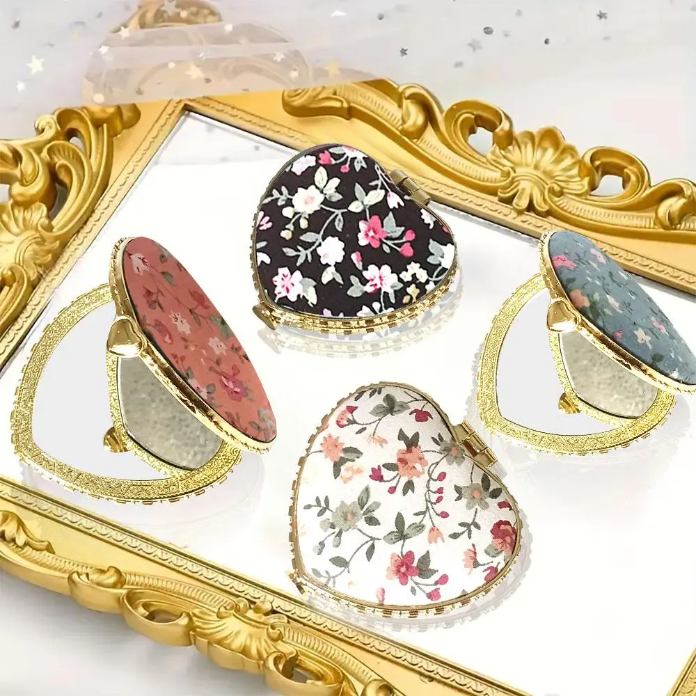 Makeup Mirror Set, 4 Counts Vintage Makeup Foldable Cosmetic Mirrors, Desktop Mirrors for Home, Vanity Travel Mirrors, Gift, Makeup Tools Gift for Wom