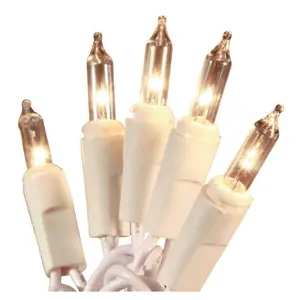 Christmas Lights 100 Count Mini Clear Lights 21ft White Wire Christmas Tree String Lights Set for Outdoor Indoor Christmas Decorations Wedding Decorations Valentines Day Decor,UL Certified (21feet)