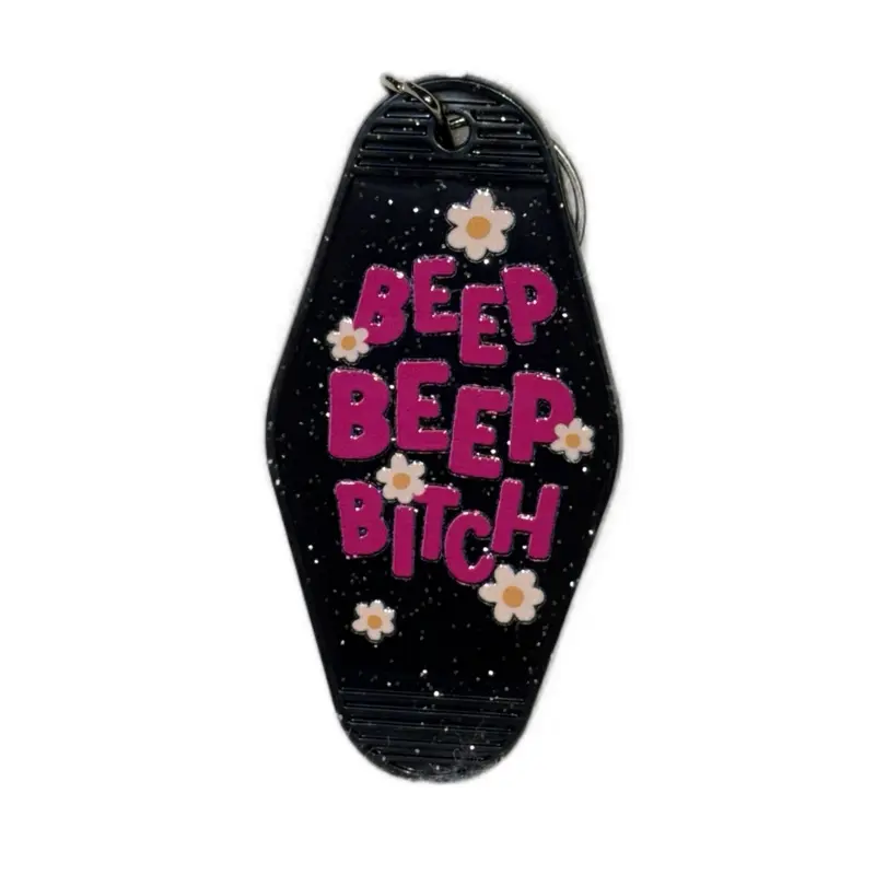 FUNNY MOTEL KEYCHAINS Text Me When You Get Home Keychain with Stars and Glitter Design Waterproof Hardened UV Dtf Picture Sealed with UV Resin