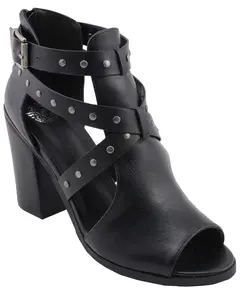 Milwaukee Leather Women's Performance Women'S Platform Heel Studded Strap - Mbl9454
