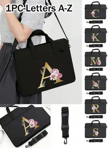Laptop Bag, Crossbody Shoulder Bag, Fashionable Lightweight Computer Bag, Fits 14 Inch Laptops, Waterproof Fabric, Adjustable Strap, Travel Laptop Bag