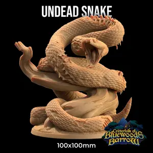 Undead Snake Gargantuan Reptile | The Dragon Trappers Lodge | 32mm Scale | Miniature TTRPG Mini DnD Dungeons and Dragons Wargame