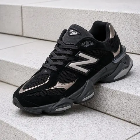 New Balance 9060 Black Copper GS & Women's Fashion Athletic Walking Sneaker New