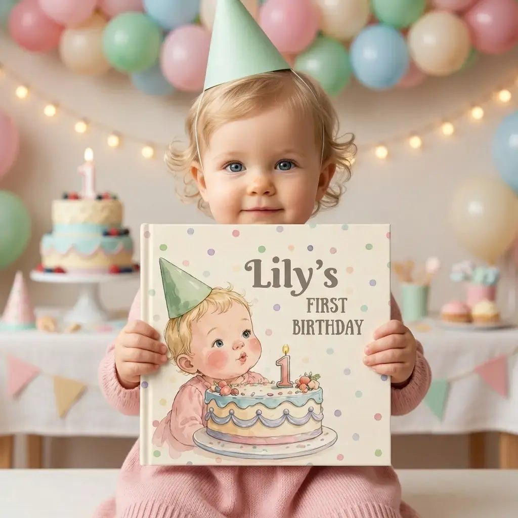 Personalized 1st Birthday Gift Book for Boys & Girls | Custom Baby Name Story Book | First Birthday Keepsake Gift for Son,Daughter,Grandson or Granddaughter
