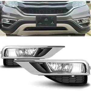 Fog Lights Compatible with 2015 2016 Honda CR-V CRV Replace for 33900T1WA11 33951T1WA11 HO2592140 HO2593140 Driving Bumper Fog Lamps + Bulbs + Switch