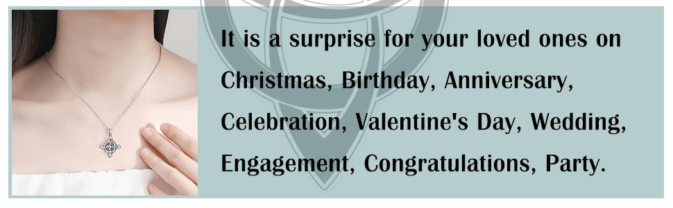 Witches Knot Necklace for Men, Celtic Triquetra Trinity Pendant, Norse Viking Protection Amulet