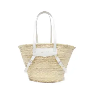 Pre-owned GIVENCHY Straw Tote Bags Voiture Basket Medium Bag