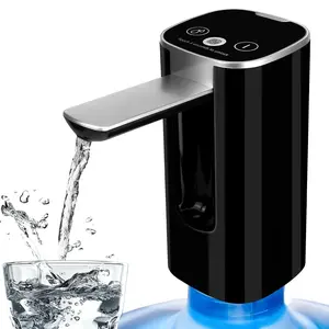 Water Dispenser for 5 Gallon Bottle with Digital Display, 3 Dispense Modes, Portable Electric Water Pump, Foldable Spout, Food-Grade Water Jug Pump for Home, Office, Camping
