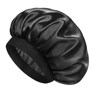 Satin Silk Bonnet for Sleeping, Double Layer Silk Sleep Cap for Men & Women, Soft Satin Lined for Natural & Curly Hair Care, Frizz, Haircare