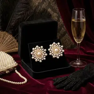 Elegant Pearl Stud Earrings — Chanel-Inspired, Fashionable & Versatile, Light Luxury, Niche, High-End Style for Women