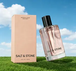 Salt & Stone Saffron & Cedar Body Mist 3.4 Fl Oz 100ml, Skincare Infused Unisex Hair & Body Spray, Hydrating Fragrance with Glycerin & Red Algae, Vegan Cruelty-Free Woody Aroma