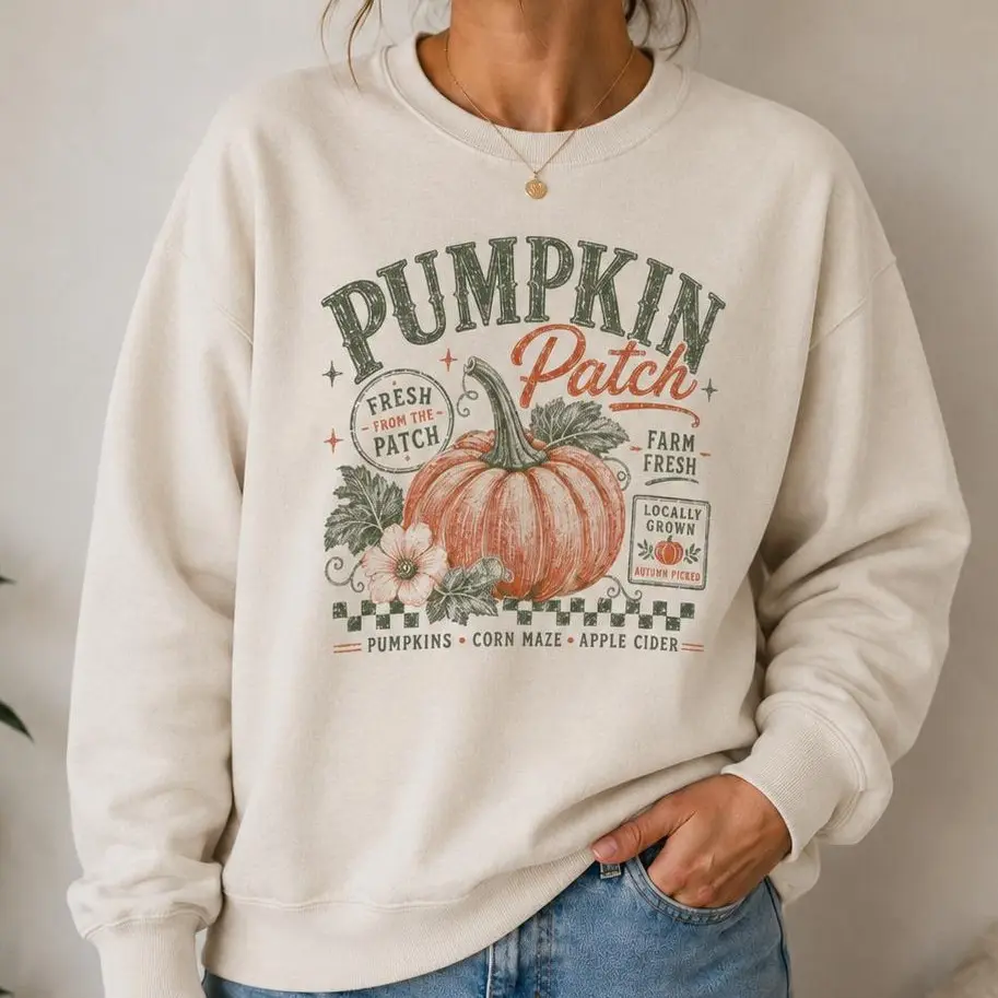 Vintage Pumpkin Patch Sweatshirt | Fall Autumn Harvest