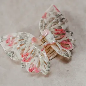 Castle Garden Floral Jumbo Butterfly clip