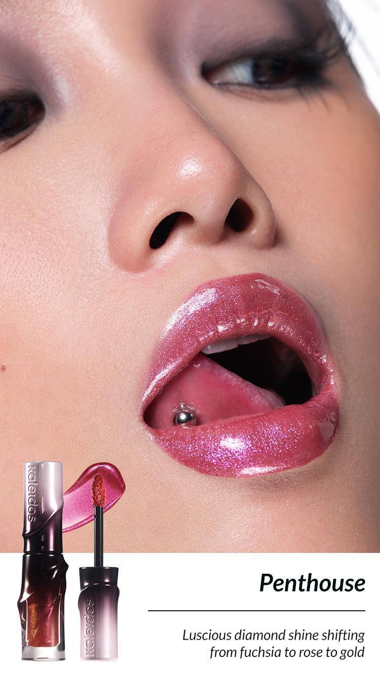 Kaleidos Untamed Glow Glossy Lip Glaze | Vinyl-Like Shine, High-Beam Shimmers, Hydrating, Nourishing Lip Gloss for Ultimate Comfort & Luminous Finish, Suitable for All Occasions Lip Makeup, Girls & Women Makeup Accessories
