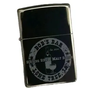 Zippo Ebony Black Custom Engraved Lighter 24756 - Personalized Gift with Shiny Finish & Windproof Flame - Unique One of a Kind Present