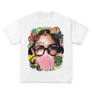 Vintage Portrait Graphic Big Face T-Shirt, Retro Hip Hop Graphic Tee, Unisex Y2K Street Style Top, 90s Streetwear Fashion Merch for Fans