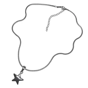 Hip Hop Clavicle Chain Jewelry Boho Star Choker Necklace Fashion Pentagram Charm Bead Valentines Day Gifts Female