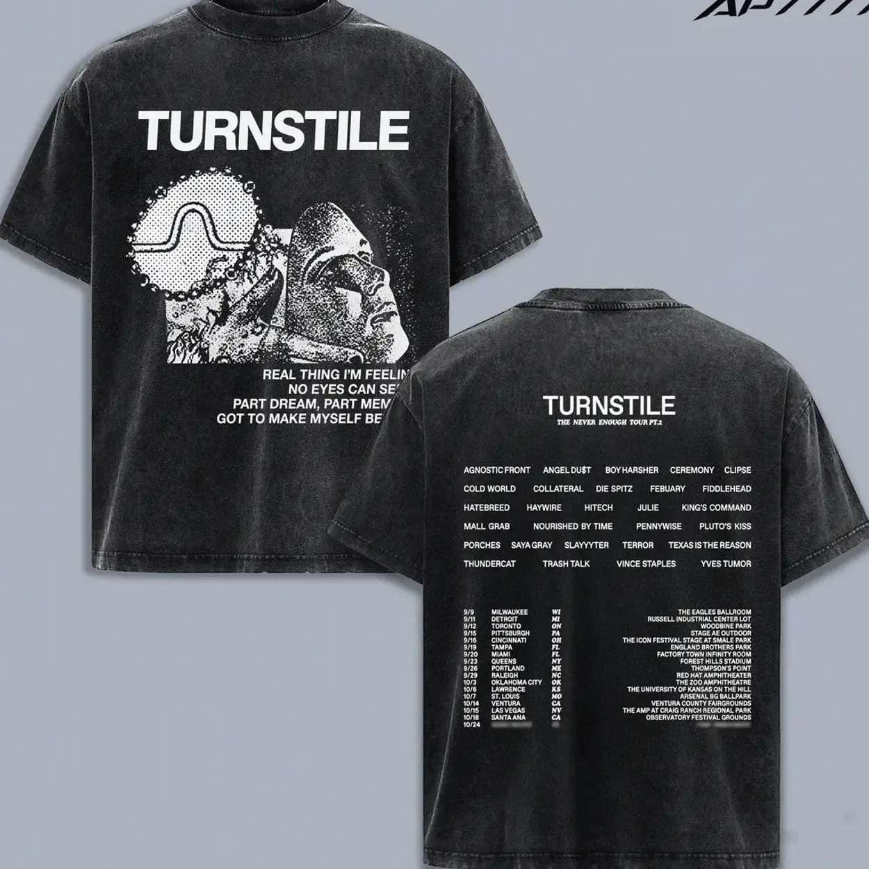 Turnstile 2026 Tour T-Shirt - The Never Enough Tour Part 2 Official Merch, Unisex Retro Vintage Oversized Black Tee, Soft Cotton Crewneck Apparel, Perfect Gift for Music Lovers MW8