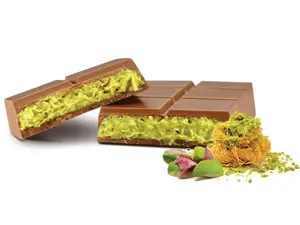 Dubai Chocolate Bar Pistachio Cream & Kataifi 3.17 oz Rich Milk Chocolate Layered with Creamy Pistachio Filling and Crispy Kataifi Snack