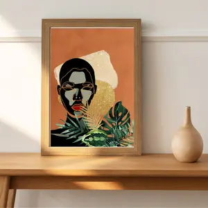 Unframed, Room Decor, STRENGTH / Boho Wall Art / Black wall art / Woman illustration / African wall art / Black printable art / Art / Black pride art